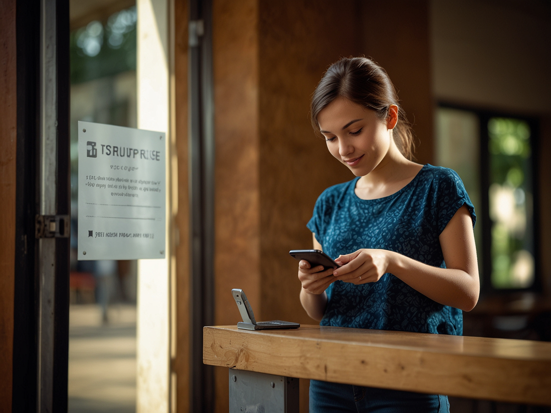 New user registering on mobile